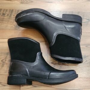Ugg Women's Paxton Waterproof Rain Boot Black Rubber Shortie Ankle Size 7